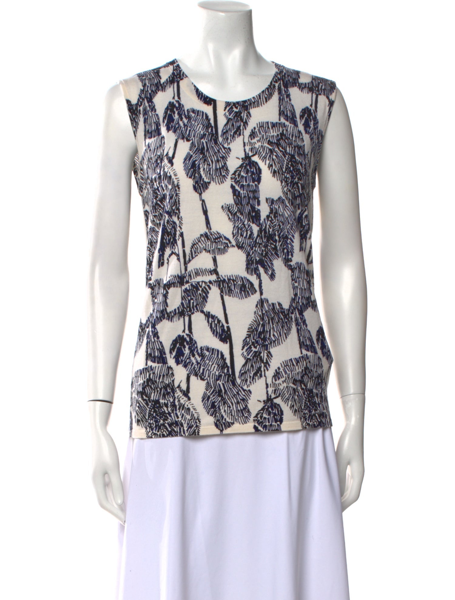 Escada Virgin Wool Printed Top